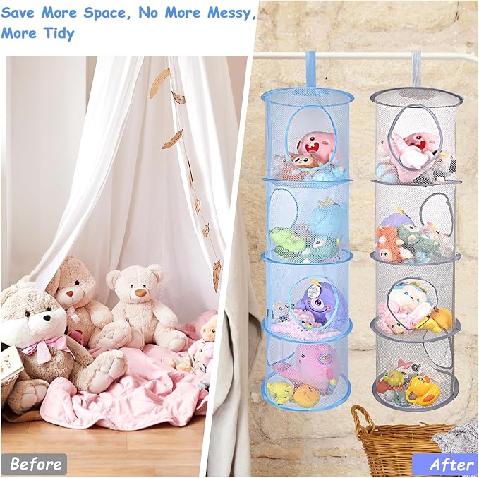 ChezMax Hanging Mesh Stuffed Animal Storage - Image 3