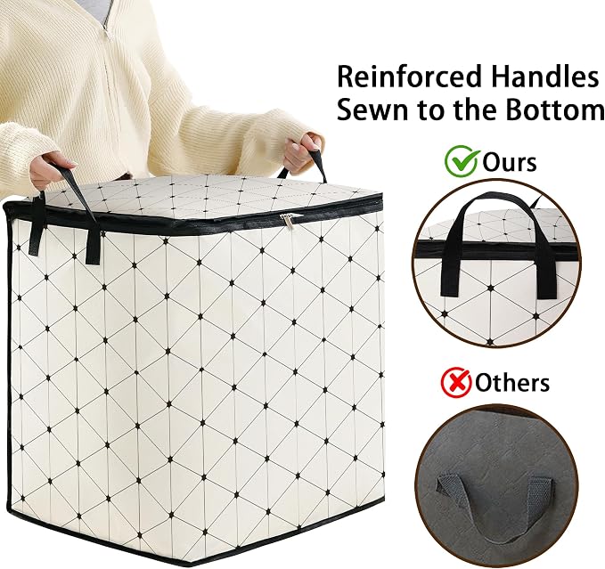 king comforter storage bag, clothes blanket bedding pillow quilt organizer - Image 4