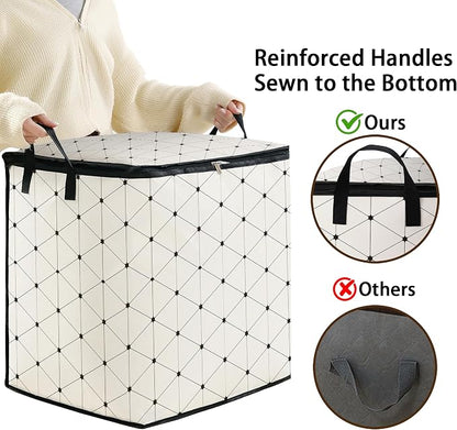 king comforter storage bag, clothes blanket bedding pillow quilt organizer - Image 4