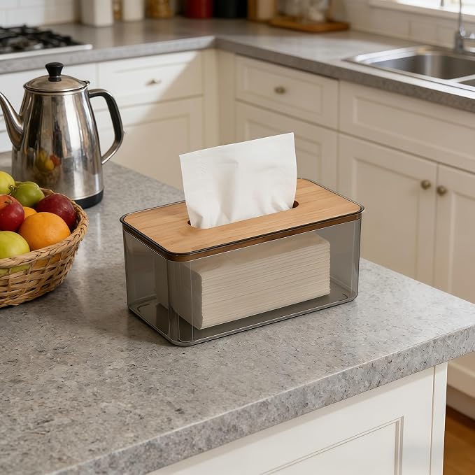 Tissue Box Cover Holder Rectangle, Dryer Sheet Holder, Kleenex Box Covers - Image 4