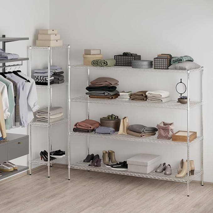 24" Deep x 72" Wide x 64" Height Wire Shelving Kit | 4-Tier | NSF Commercial - Image 7