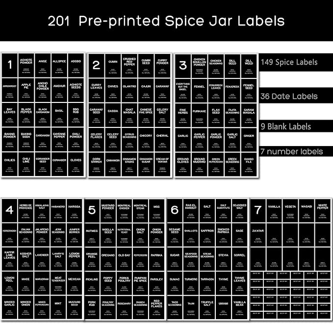 201 Spice Jar Labels - Image 4