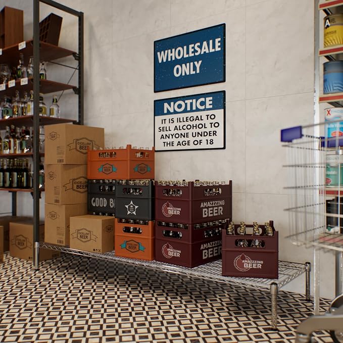 21" Deep x 72" Wide x 8" Height Wire Shelving Kit | 1-Tier | NSF Commercial - Image 7