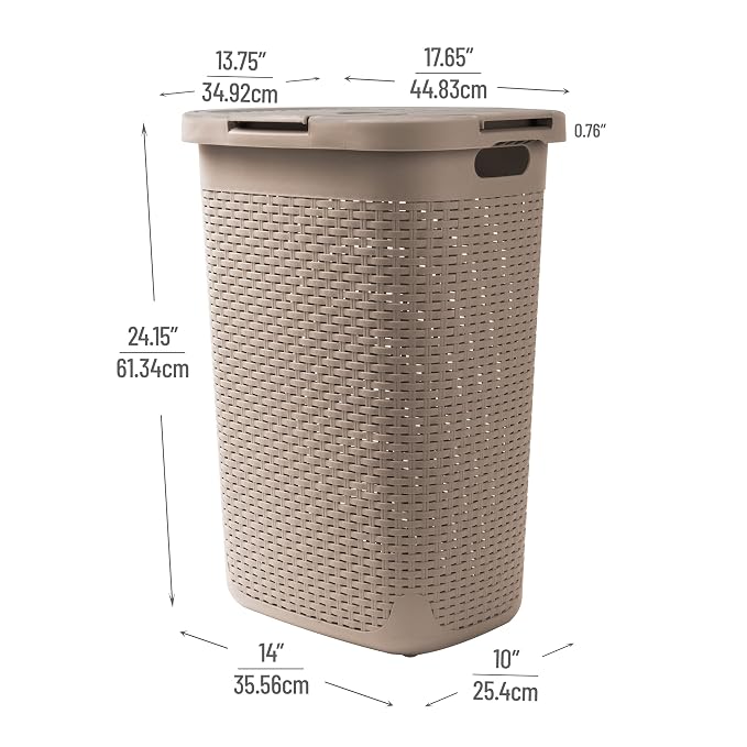 Mind Reader Slim Laundry Hamper - Image 3