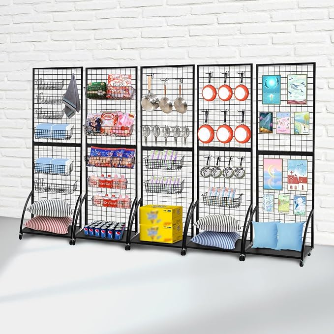 Grid Wall Panels, 2 Packs 2'x 6' Gridwall Display Stand - Image 7