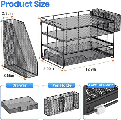 OPNICE Desk Organizer, 4-Tier Desktop File Organizer - Image 2