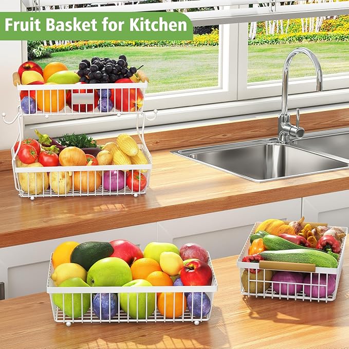 2 Tier Fruit Basket for Kitchen Counter - Image 7