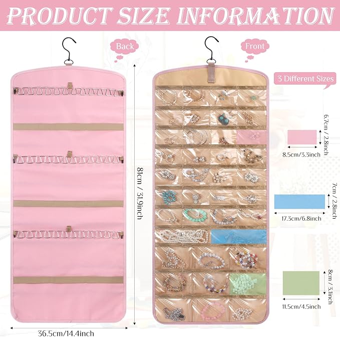 2 Pack Hanging Jewelry Organizer Storage - Image 2