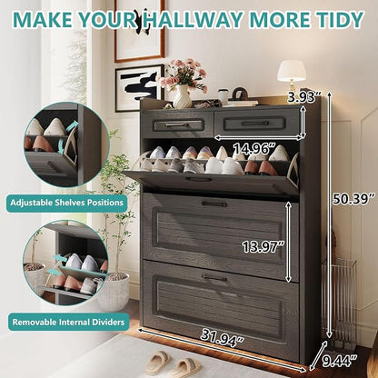 Shoe Cabinet Storage for Entryway - Image 2