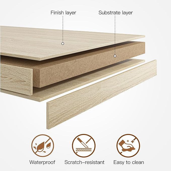 REIBII Desktop Bookshelf, High-Capacity Desk Hutch Organizer - Image 7