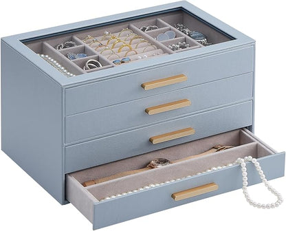 Lolalet Jewelry Box Organizer, 4-Layer Jewelry Organizers and Storage Case by Lolalet