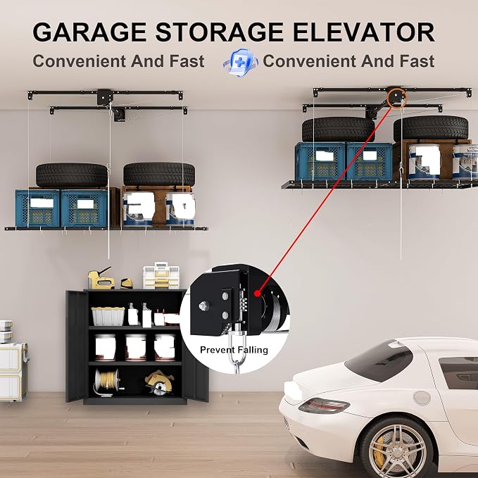 4x8 FT Overhead Garage Storage Rack - Image 9