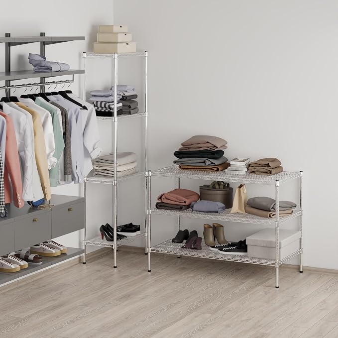 24" Deep x 48" Wide x 34" Height Wire Shelving Kit | 3-Tier | NSF Commercial - Image 7