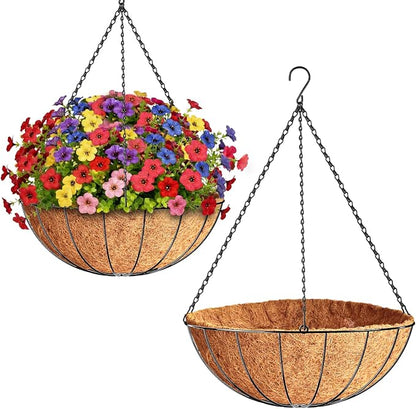 2 Pack 20 Inch Large Hanging Baskets by ZeeDix