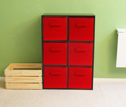 Simple Houseware Foldable Cube Storage Bins, 11-Inch Red - Image 7
