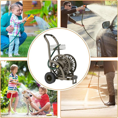 GOFORWILD Heavy Duty Steel Garden Hose Reel Cart - Image 5