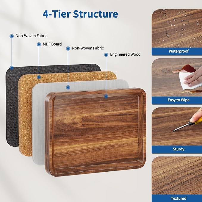 C Table End Table Adjustable Height, 360°Swivel TV Tray Table - Image 5