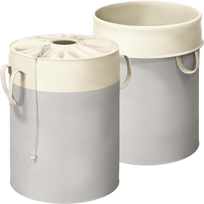 Simple Houseware 74L Collapsible Laundry Hamper, Round Cotton Basket by SimpleHouseware