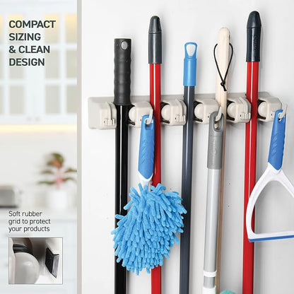 HOME IT Broom and Mop Holder Wall Mount – Heavy Duty Garage Organizer - Image 7
