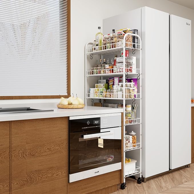 6 Tier Slim Rolling Storage Cart - Image 2