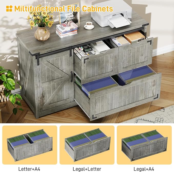 Halitaa 47.8” Farmhouse File Cabinet - Image 3