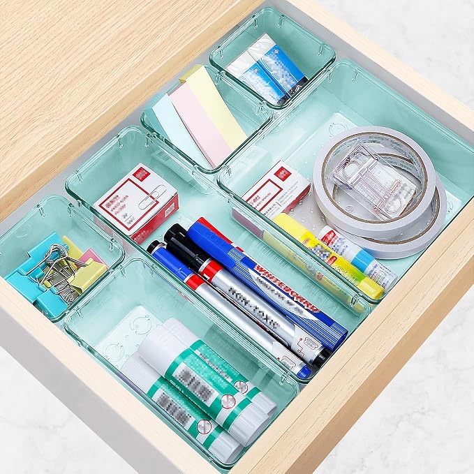 23 PCS Drawer Organizer Set, 5 Varied Size Bathroom and kitchen Drawer cabinet - Image 6