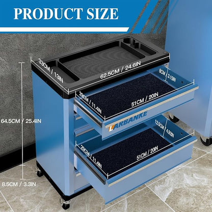 LARBANKE 5-Drawer Rolling Tool Chest - Image 2