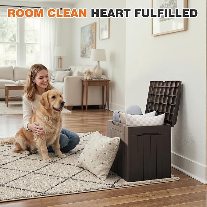 32 Gallon Deck Box Outdoor Indoor Waterproof Storage Box - Image 2