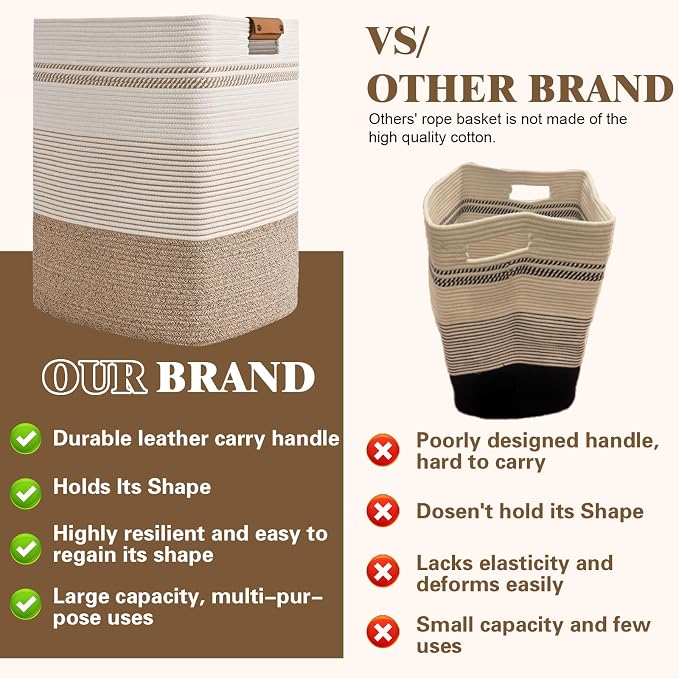 Laundry Hamper, 95L Tall Laundry Basket - Image 5
