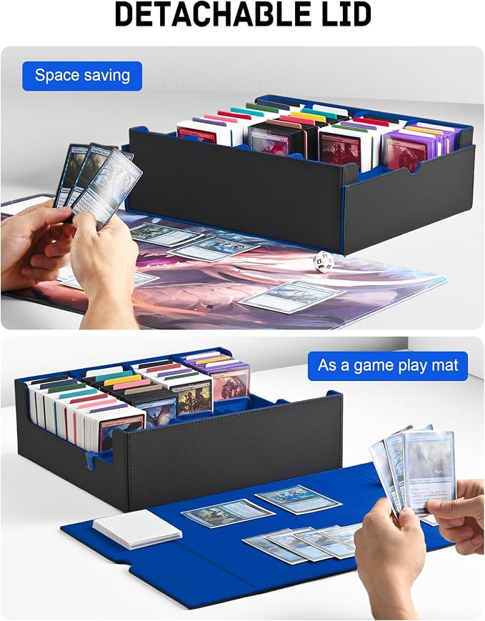 ZLCA Card Storage Box for MTG PTCG, Commander Deck Box Holds 3200+ Cards - Image 4