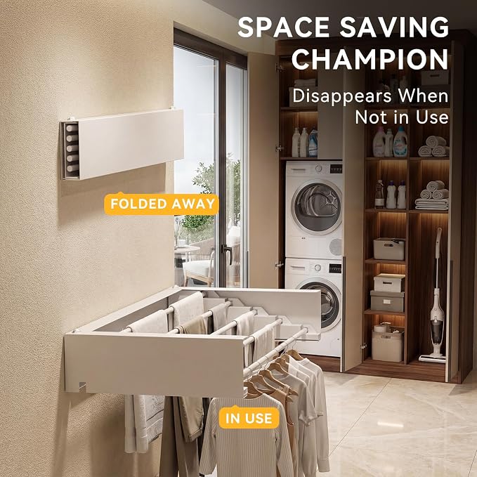 Wall Mounted Clothes Drying Rack - Image 2