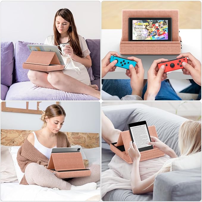 KDD Tablet Pillow Stand, Bed and Desk, Foldable Soft Pad Dock - Image 8