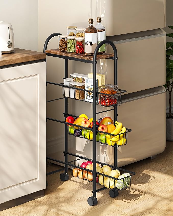 CHOEZON Slim Storage Cart, Storage Shelf on Wheels, Storage Rack by Choezon