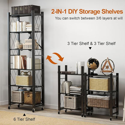6-Tier Foldable Storage Shelves - Image 4