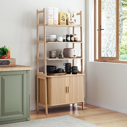 4-Tier Bookshelf, Tall Bookcase - Image 8