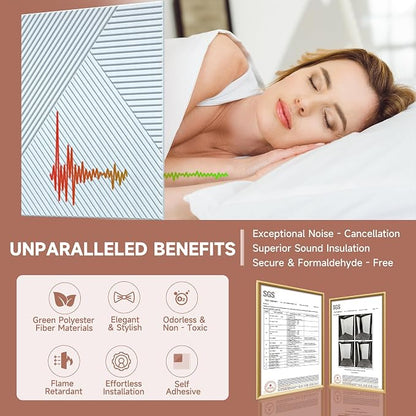 TO-TH Acoustic Wall Panels, 6 Pack Total Size 72 x 48 Inches, Self-Adhesive - Image 4
