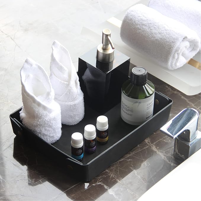 CASIRENA Father's Day Gifts Faux Leather Valet Tray Organizer - Image 8