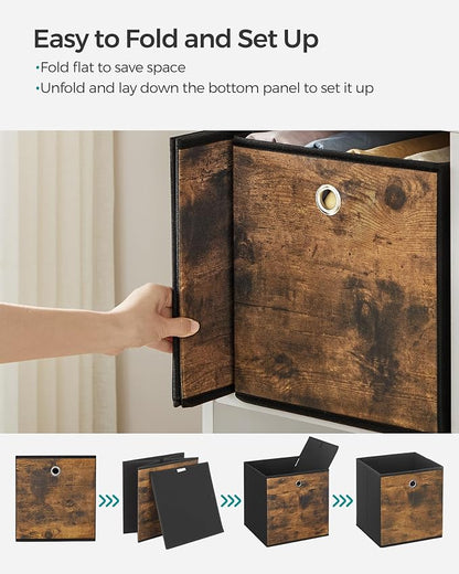 SONGMICS Storage Cubes, Foldable Fabric Storage Bins, 10.2x10.2x11 Inches - Image 7