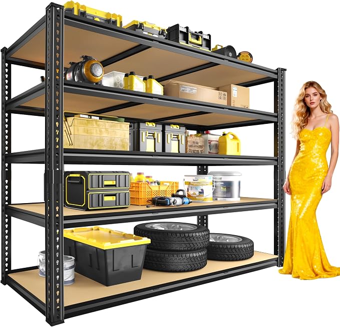48" W Garage Shelving Heavy Duty 2800LBS Garage Storage Shelves, 5 Tier by Unknown