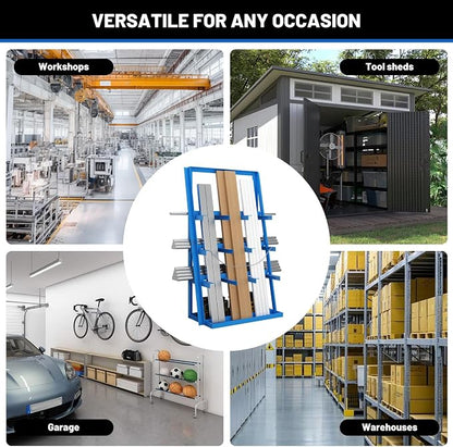 Vertical Bar Rack, 3000 LB Capacity Heavy-Duty Steel Lumber Storage, - Image 6