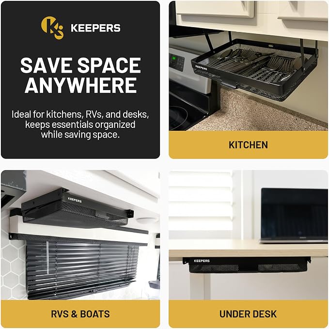 KEEPERS Anything Keeper — Compact 11x10in Under-Cabinet Slide-Out Drawer - Image 2