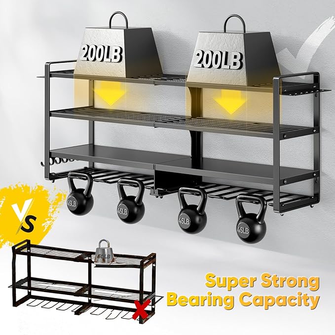 Large Power Tool Organizer Wall Mount, 4 Layers Heavy Duty Metal Loads 400lbs - Image 4