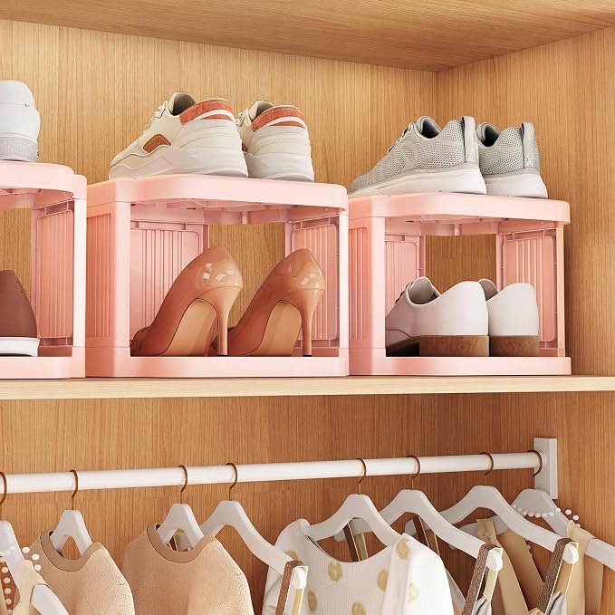 Kitstorack 5-Tier Vertical Plastic Shoe Rack, Freestanding Stackable Shoe - Image 4