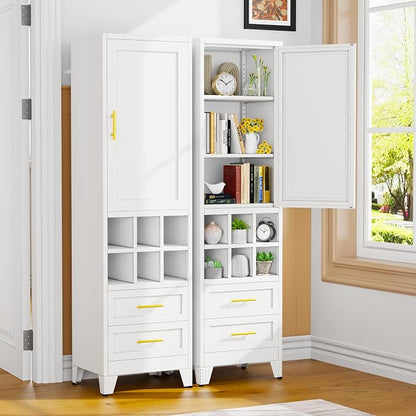 Tall Metal Narrow Storage Cabinet 67" H - Image 3