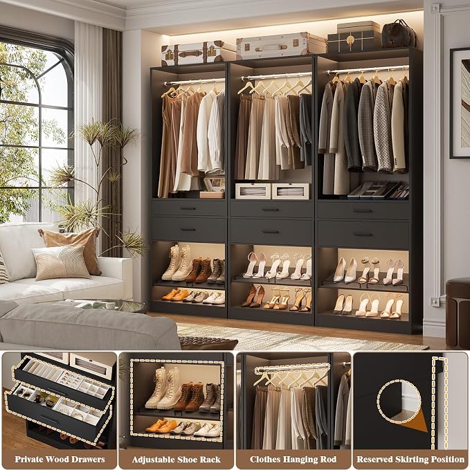 Unikito 25" W x 80" H Closet Organizer Storage - Image 4