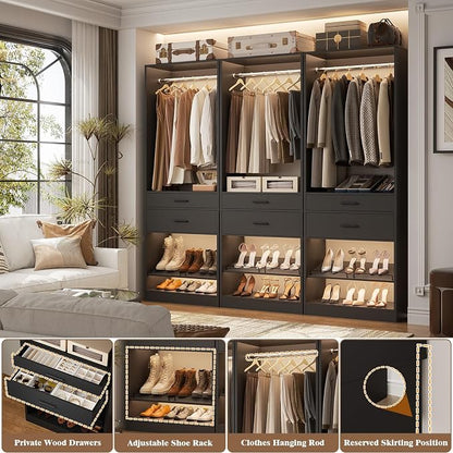 Unikito 25" W x 80" H Closet Organizer Storage - Image 4