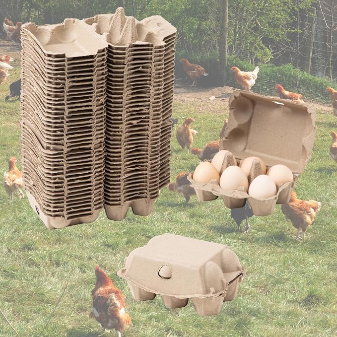 40 Pack Egg Cartons Cheap Bulk, Sturdy Natural Pulp Material Perfect - Image 5