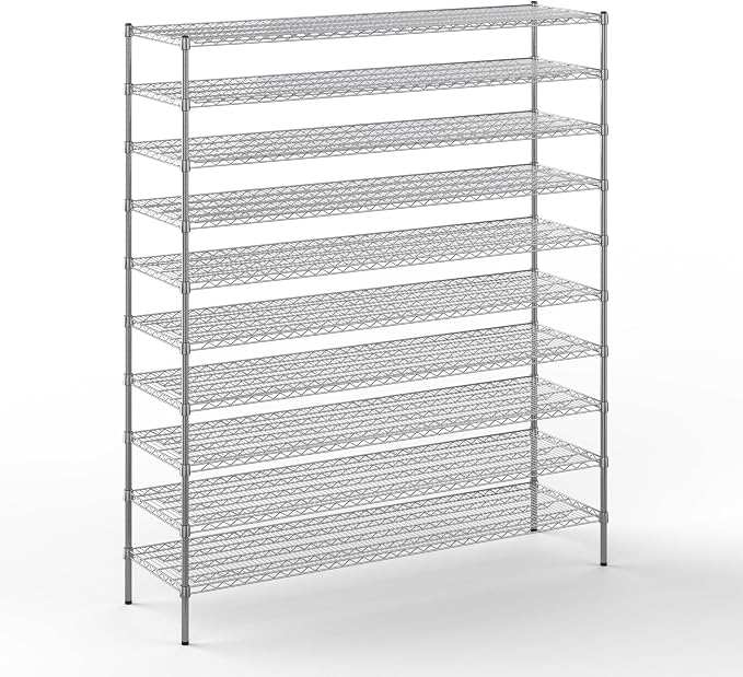 21" Deep x 72" Wide x 86" Height Wire Shelving Kit | 10-Tier | NSF Commercial by Regal+Altair