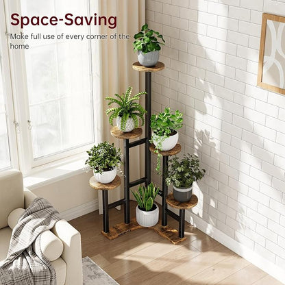 Yzosvki Corner Plant Stand Indoor, 6 Tiered Corner Plant Shelf Flower Stand - Image 5