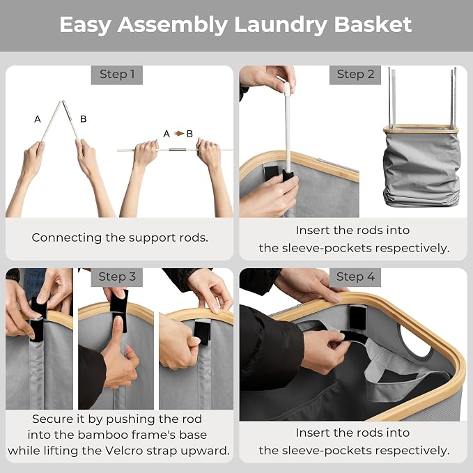 StorageWorks 100L Large Laundry Hamper - Image 7